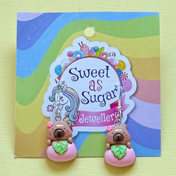 Capybara Drop Earrings
