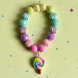 Beaded Bracelet Matching Lollipop Necklace