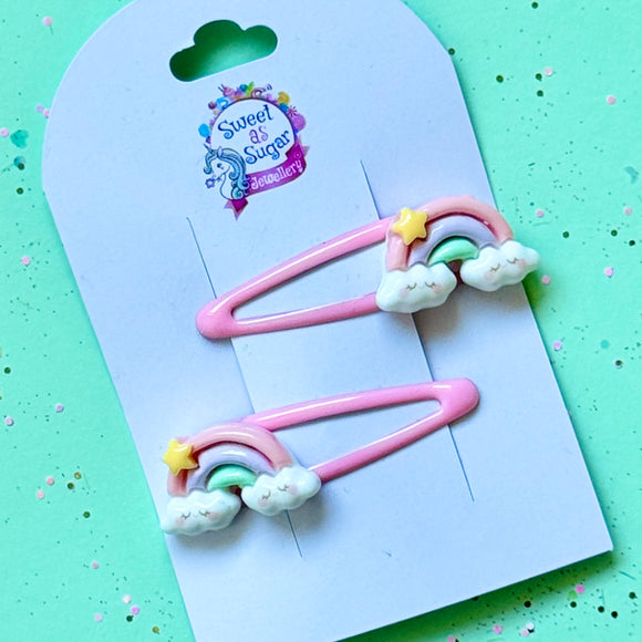 Hair Clips Rainbow